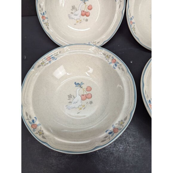 Vintage 1986 International Stoneware Japan Marmalade 6 1/2" Cereal Bowl Lot of 4 - Picture 4 of 8